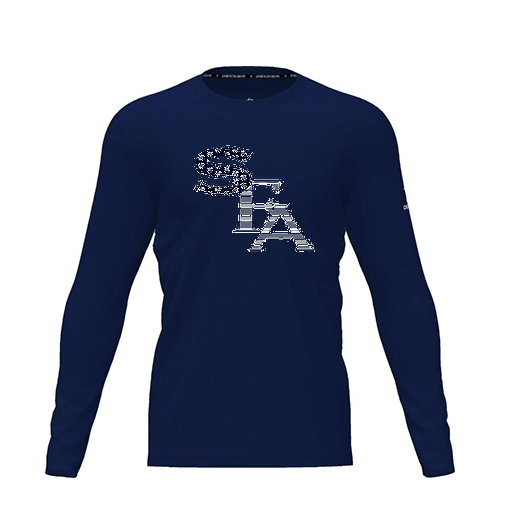 [CUS-DRIF-TEES-PER-CNK-LSL-NVY-YXS-LOGO1] Dri Fit Performance T-Shirt (Youth XS, Navy, Logo 1, Long Sleeve)