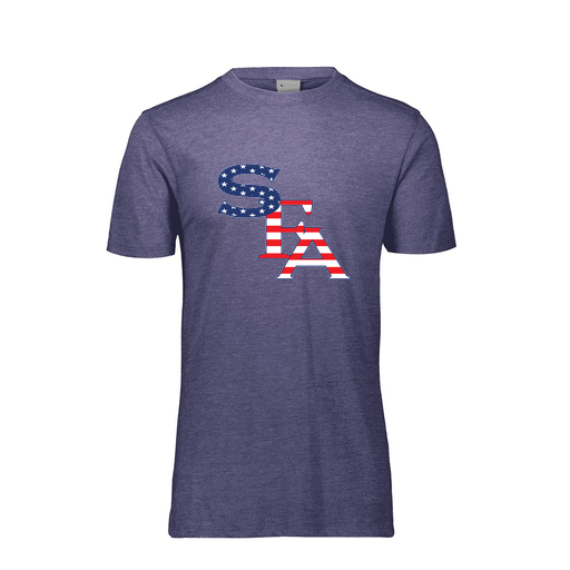 [FTSCUBNV-YS-LOGO1] Decker Youth Tri-Blend T-Shirt - Short Sleeve (Youth S, Navy, Logo 1)