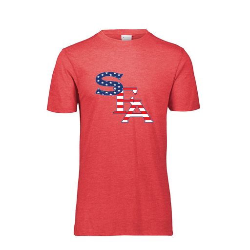 [FTSCUBRD-YS-LOGO1] Decker Youth Tri-Blend T-Shirt - Short Sleeve (Youth S, Red, Logo 1)