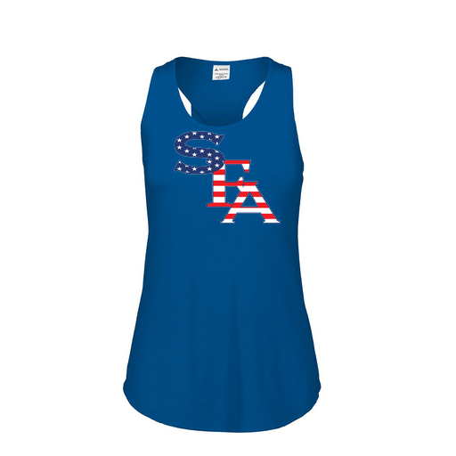 [3078.U55.S-LOGO1] Ladies Tri Blend Tank Top (Female Adult S, Royal, Logo 1)