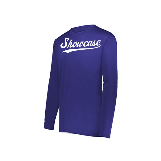 [222823.747.S-LOGO3] Youth LS Smooth Sport Shirt (Youth S, Purple, Logo 3)