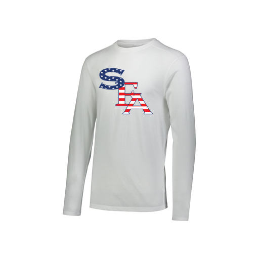 [FTLCUBWH-YS-LOGO1] Decker Youth Tri-Blend T-Shirt - Long Sleeve (Youth S, White, Logo 1)
